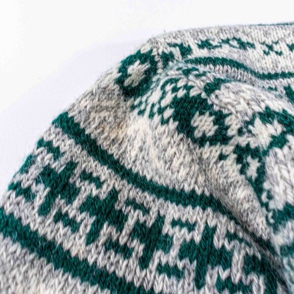 Eddie Bauer Wool Nordic Sweater Men Large L Vintage 90s Fair Isle Knit Gorpcore - Picture 10 of 10